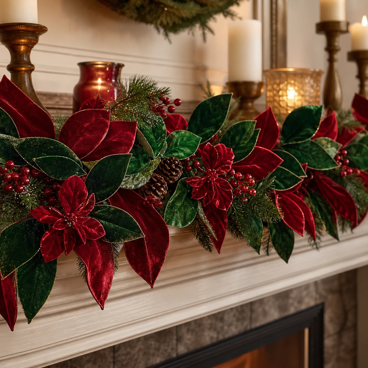 Velvet Christmas Garland